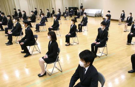 文部科学省の入省式=4月1日、東京・霞が関