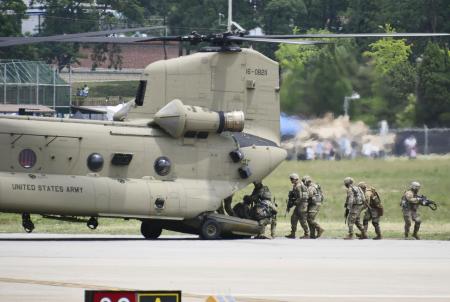 韓国・平沢の米軍基地キャンプ・ハンフリー=2019年6月(共同)